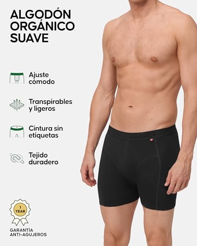 Detalle 2 de Boxers DANISH ENDURANCE coton bio, lot de 3 ⚙