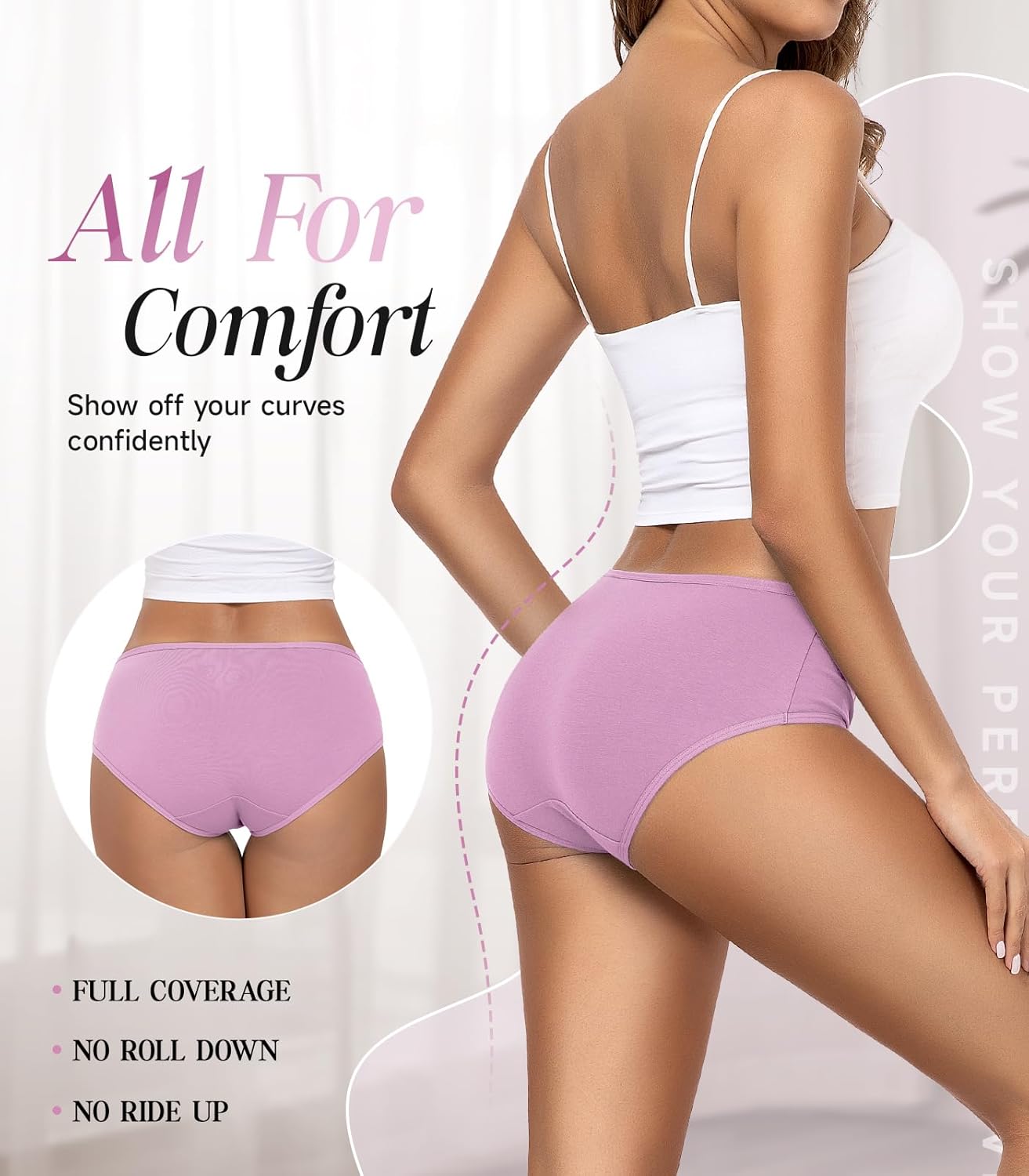 Detalle de TANSTC Mutande donna in cotone 6 slip