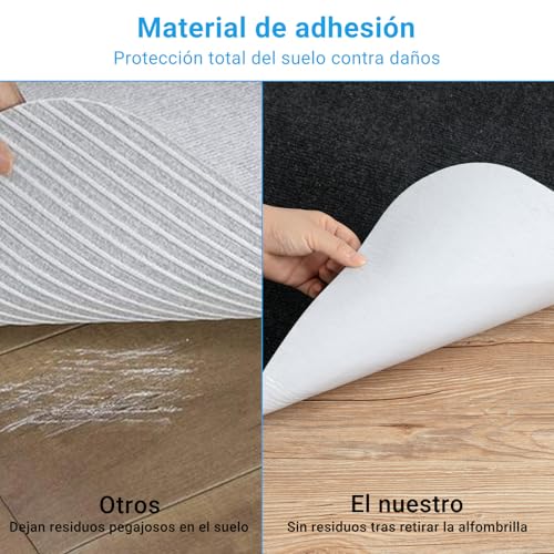 Detalle de COSYLAND Protector Suelo para Silla Ruedas 120x90 cm – Negro: Alfombrilla Protectora para Suelos Duro y Gaming