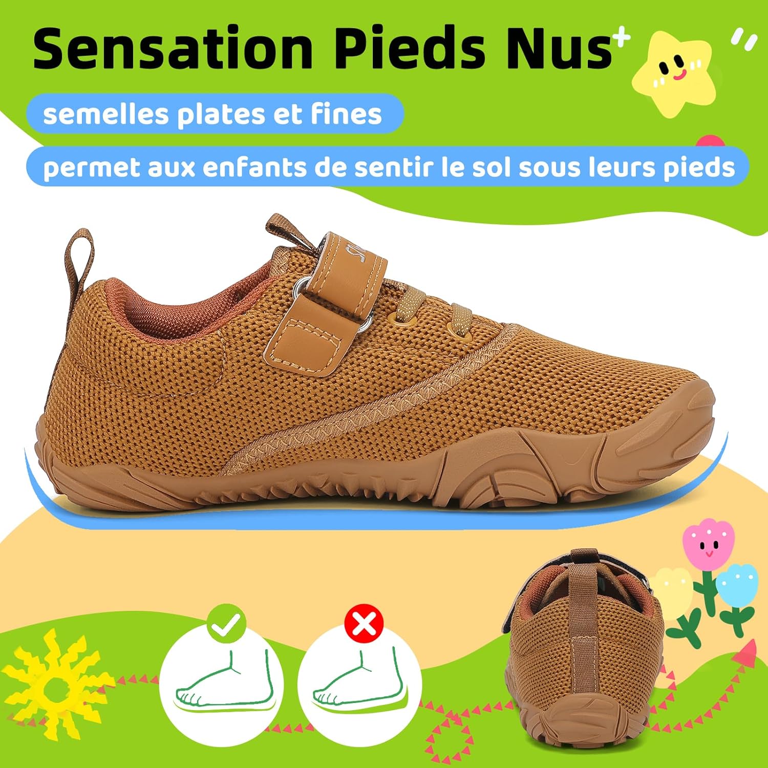 Thumbnail 2 de SAGUARO Enfants Chaussures Minimalistes Antidérapantes et Légères Barefoot Shoes, Tailles 24-36