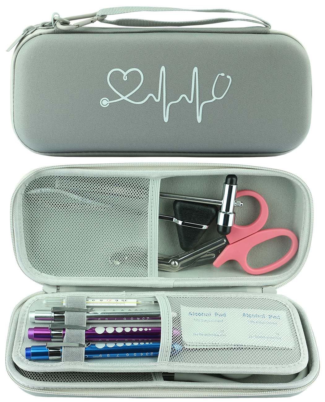 Detalle de Bagtopia Stethoscope Case for 3M Littmann Classic III, Shockproof EVA, Grey