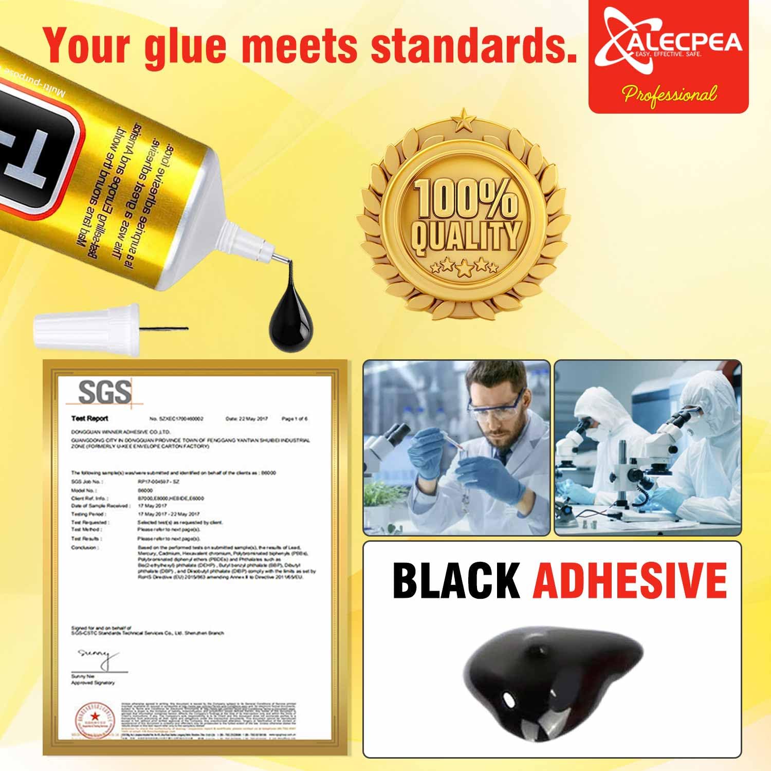 Thumbnail 6 de ALECPEA Upgrade T-7000 Black Adhesive Glue – 110ml for Precision Repairs