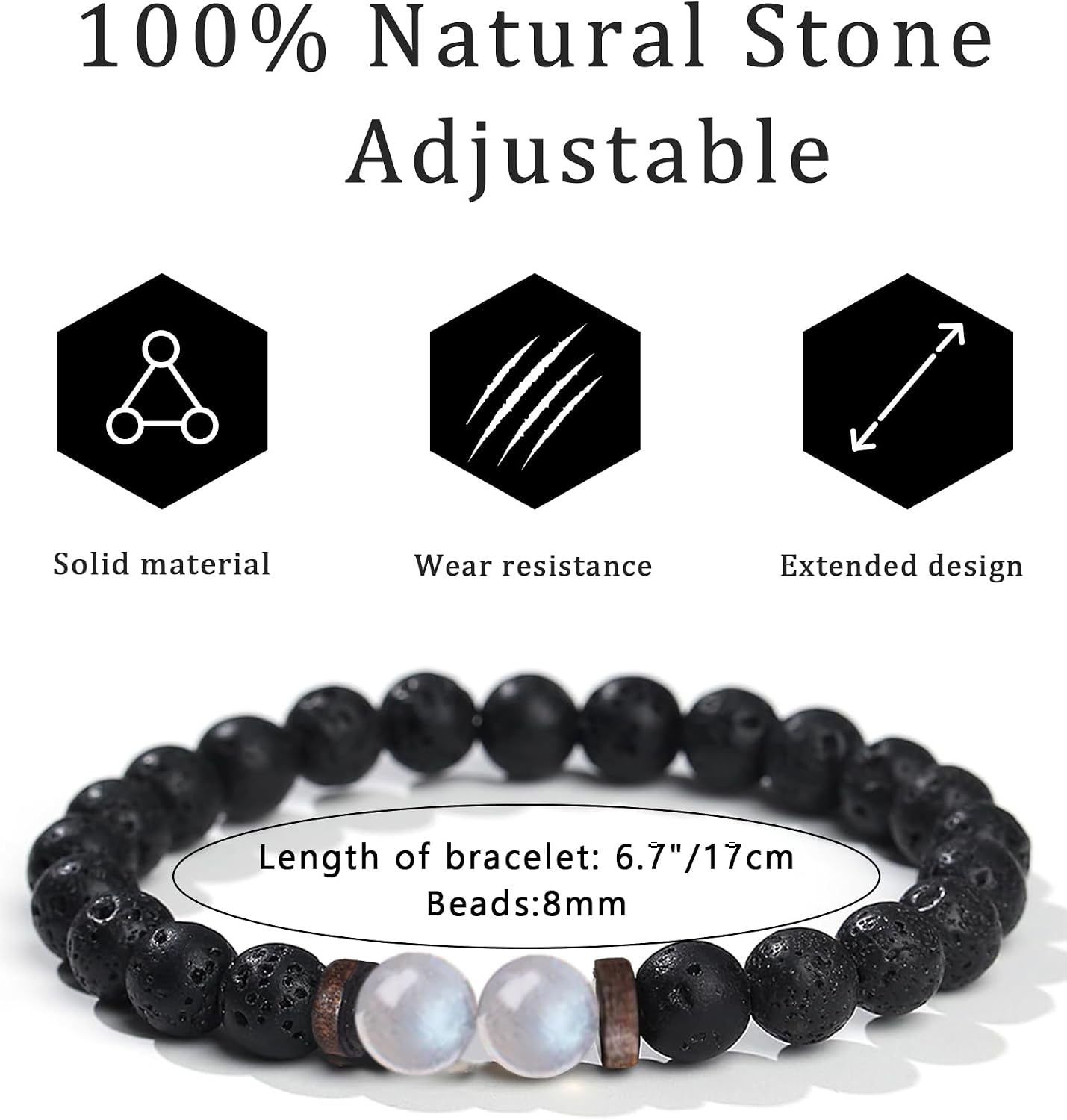 Detalle 2 de TOLOWOBK sobriety bracelet with 60 days