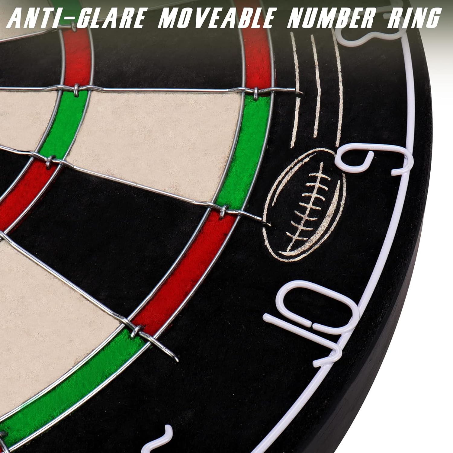 Thumbnail 3 de Seydrey Dart Board Set: Steel Dartboard with 6 x 20g Steel Tip Darts, 12 Flights and Throwing Line