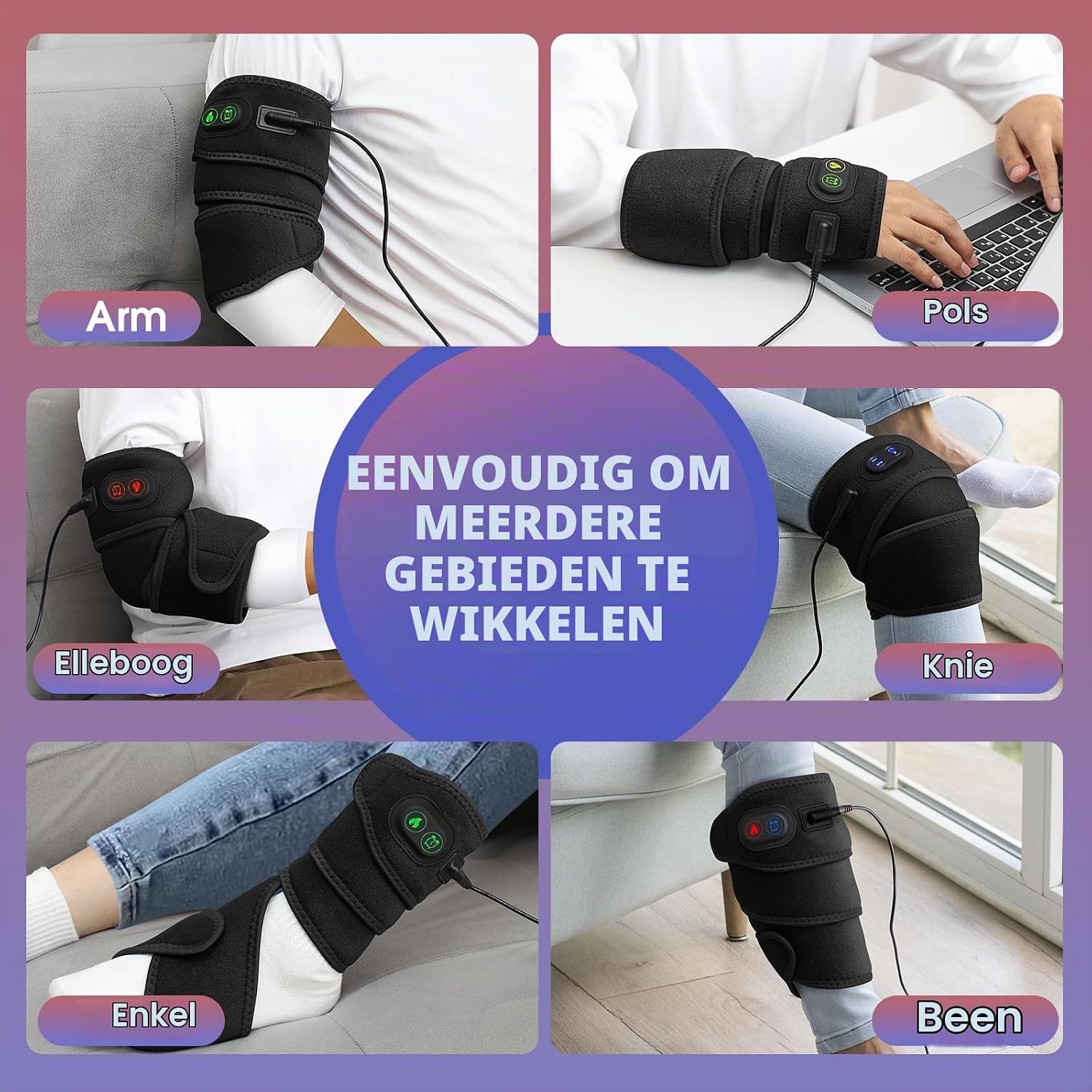 Detalle 2 de DYMROGE verwarmingswikkel van 114 cm met 4 warmtestanden en timer