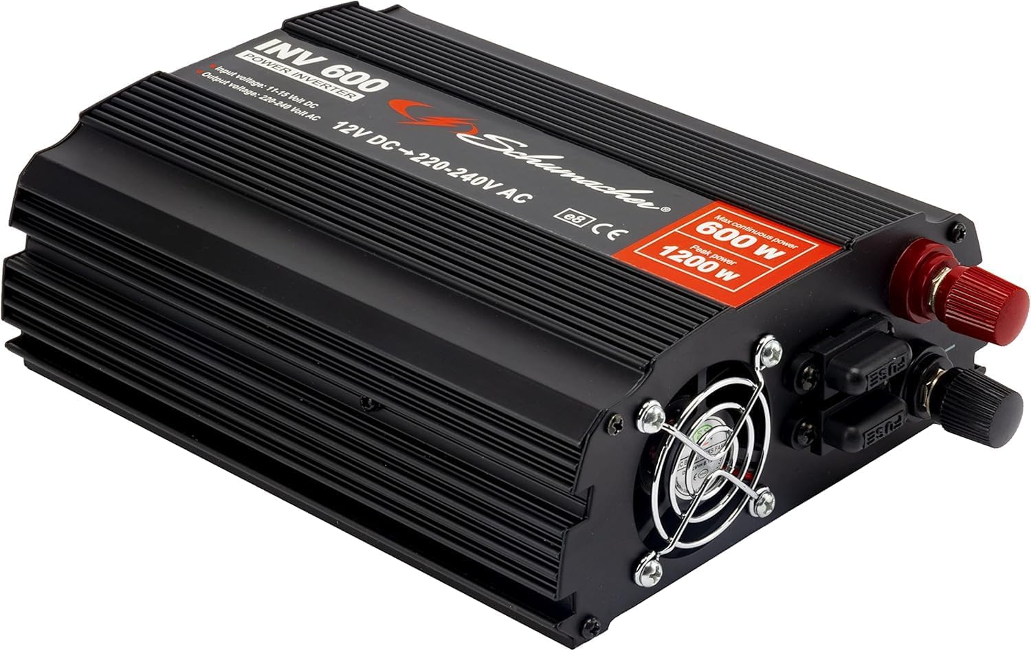 Detalle de Schumacher Electric INV600 – przetwornica 12 V na 230 V, 600 W ciągłej mocy