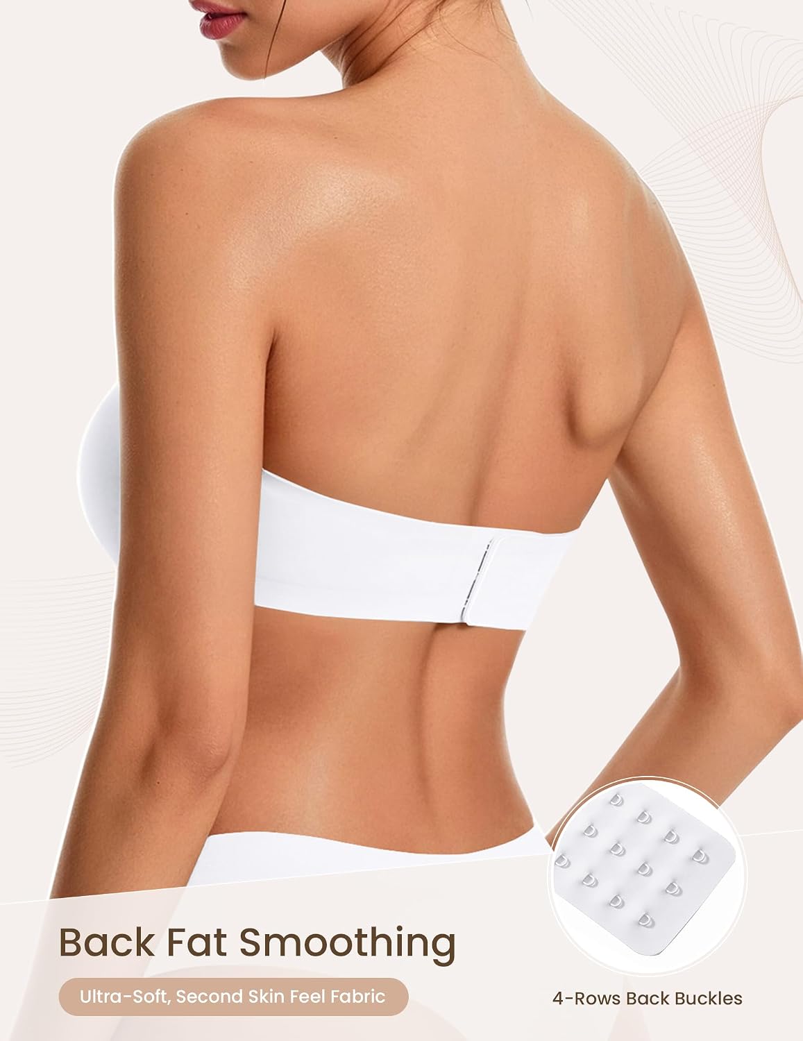 Detalle de Avidlove Strapless Bandeau Bra, Wireless Padded Seamless Tube Top