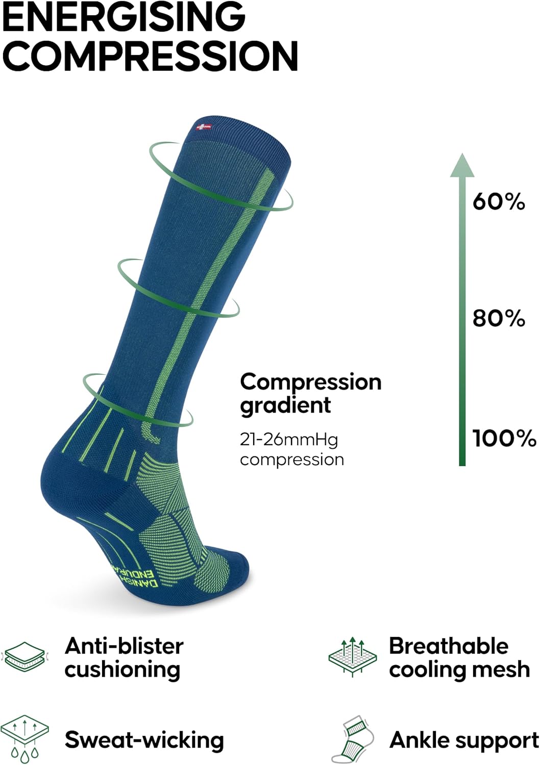 Thumbnail 1 de Danish Endurance Compression Socks 21-26 mmHg