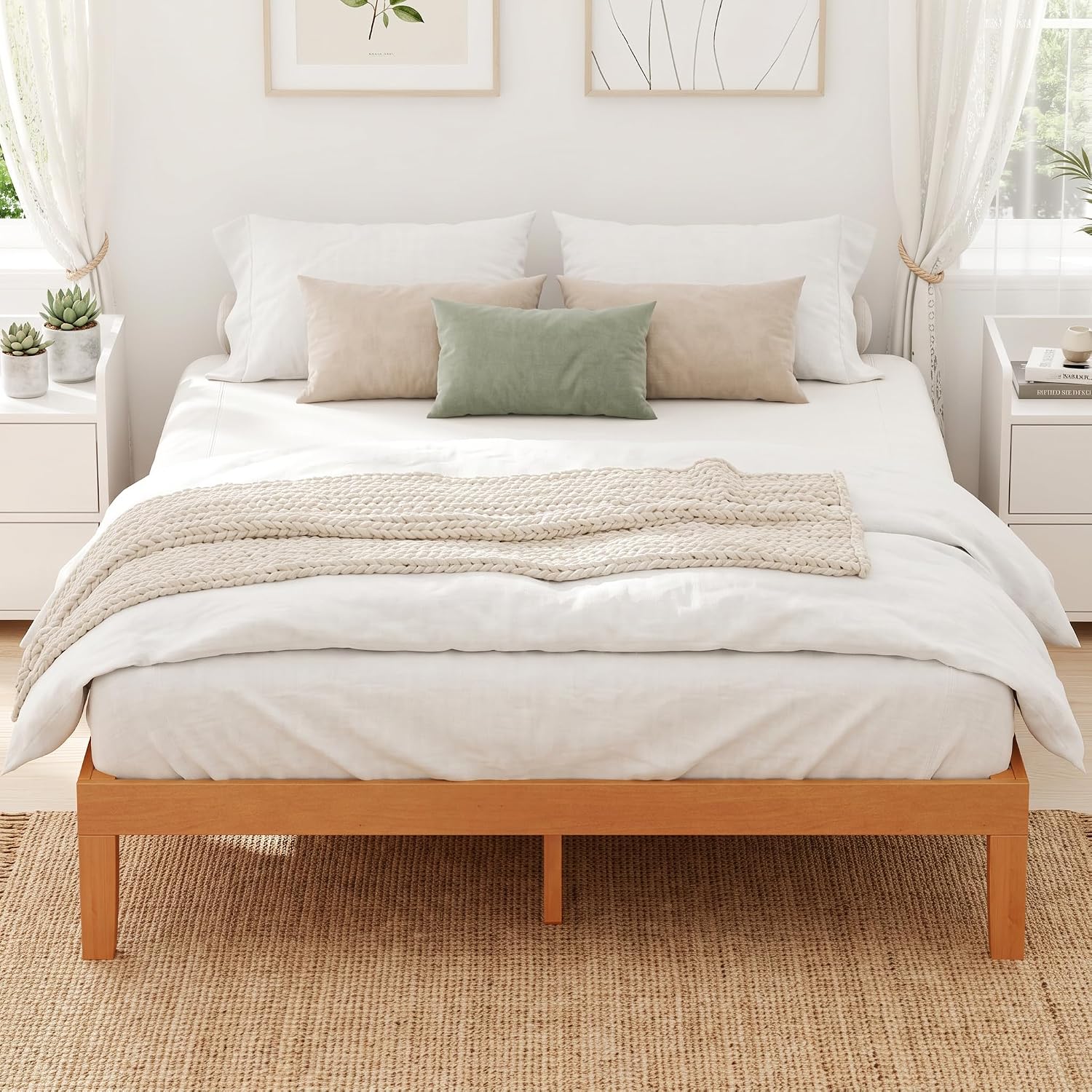 Detalle de DUMOS Platform Bed Frame, King Size