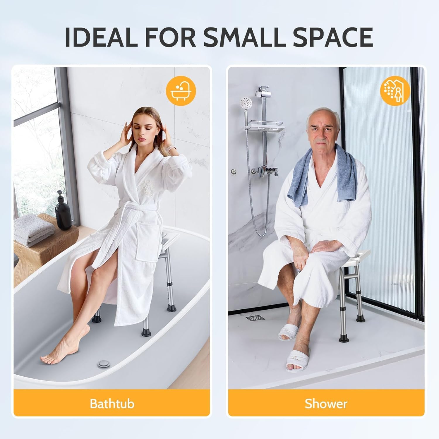 Detalle de Hiqufet Shower Chair 500 lb Capacity