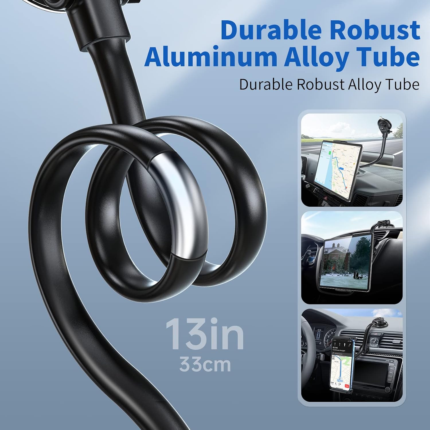 Detalle de APPS2Car af55d9a0-1fb2-4a3b-91b1-206570ac9e08 Car Tablet Holder, 13-inch Arm