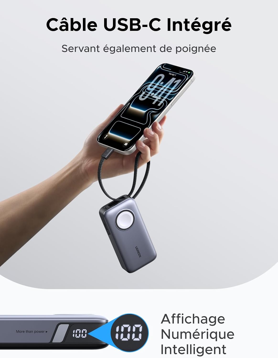 Thumbnail 6 de UGREEN Nexode 30W Batterie Externe 10000 mAh avec charge magnétique 5W pour iWatch