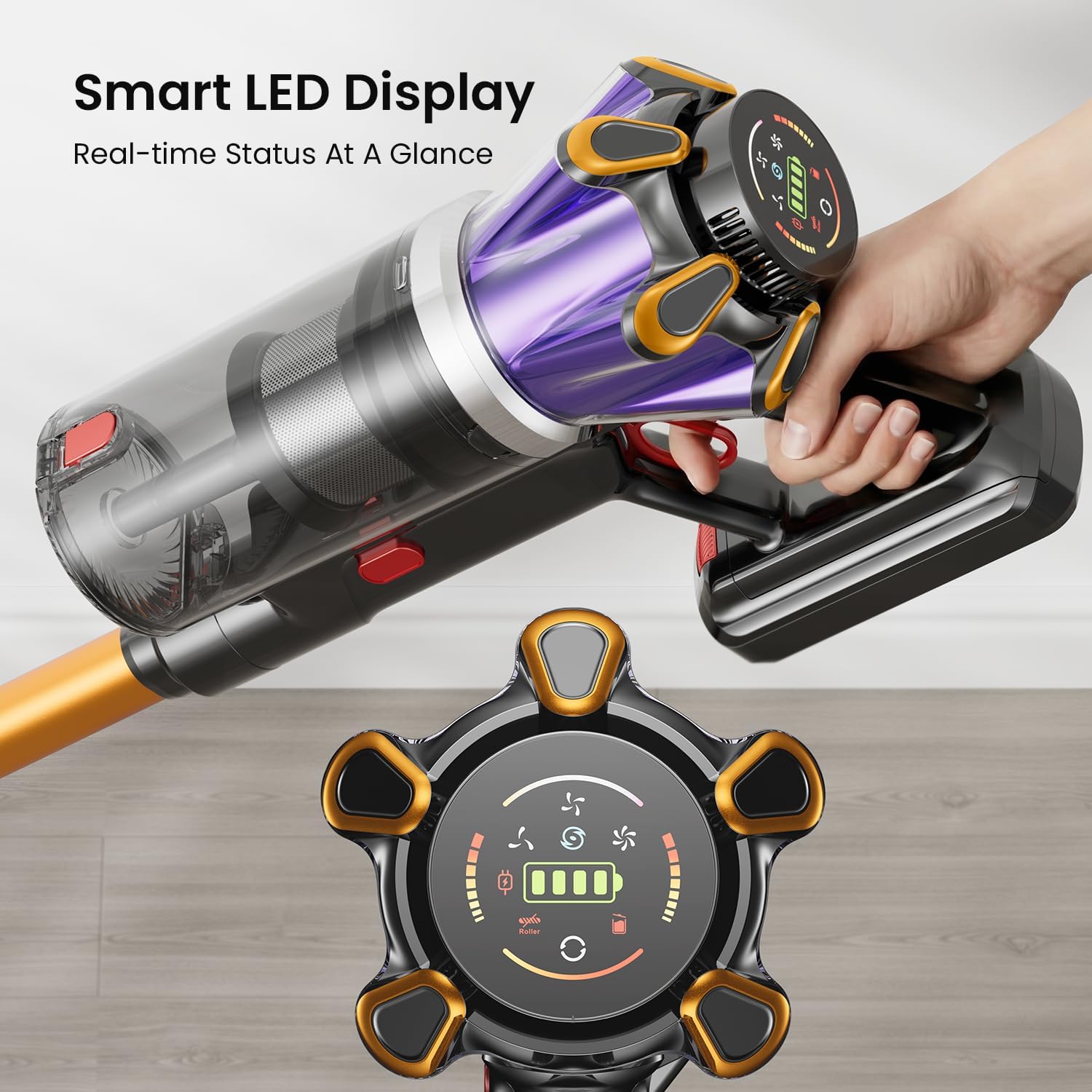 Detalle 1 de Envyenjoy Cordless Vacuum Cleaner, 1.8L Cup
