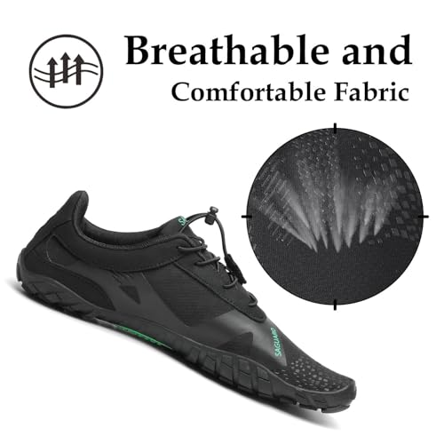 Thumbnail 3 de SAGUARO Zapatillas Barefoot para Hombre y Mujer – Minimalistas para Deportes Acuáticos, Onyx Negro, 43 EU