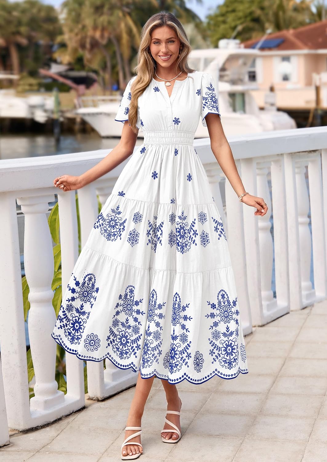 Thumbnail 6 de PRETTYGARDEN Summer Dress for Women 2026 Floral Boho Maxi with Pockets