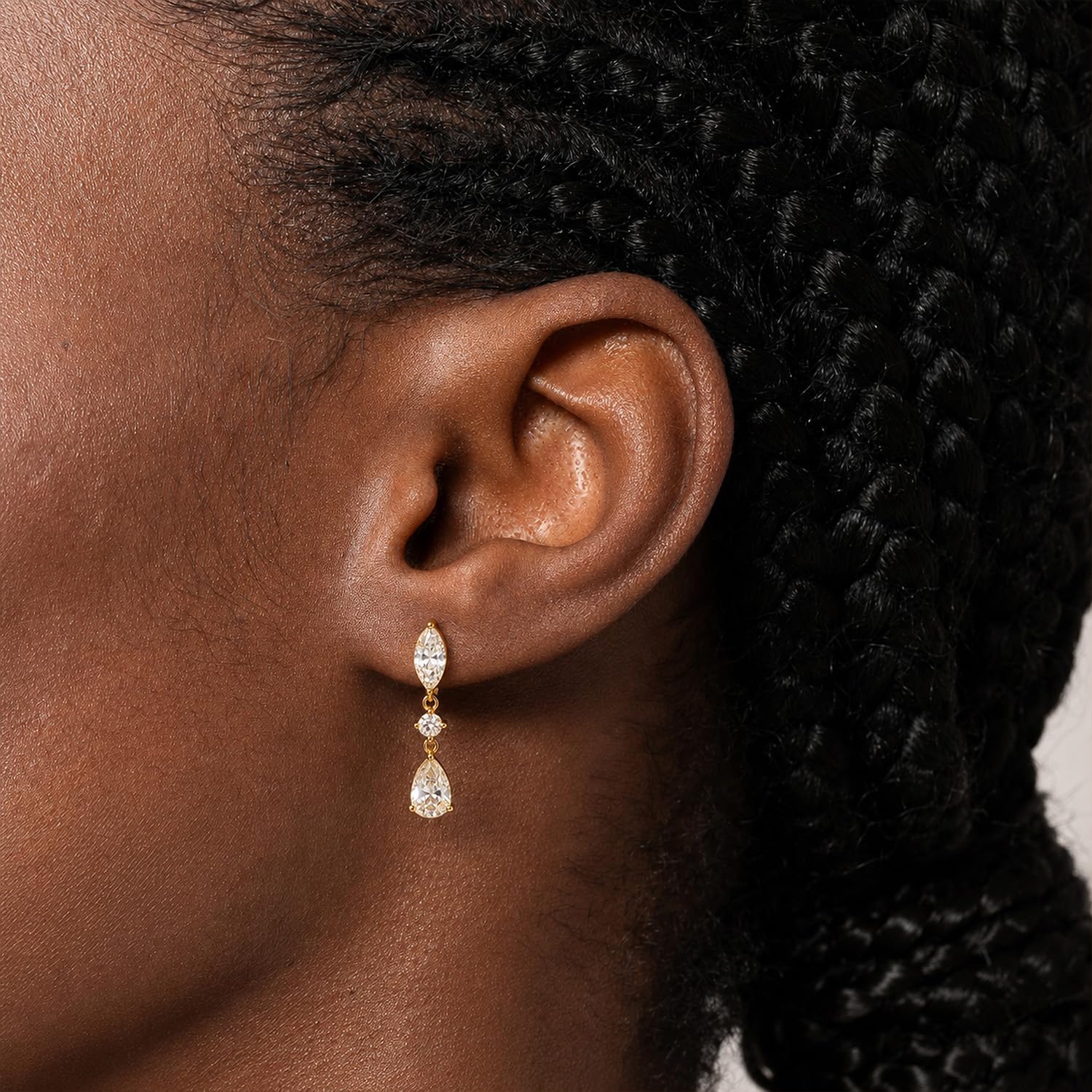Detalle 2 de Dangle Earrings, 14K Gold-Plated