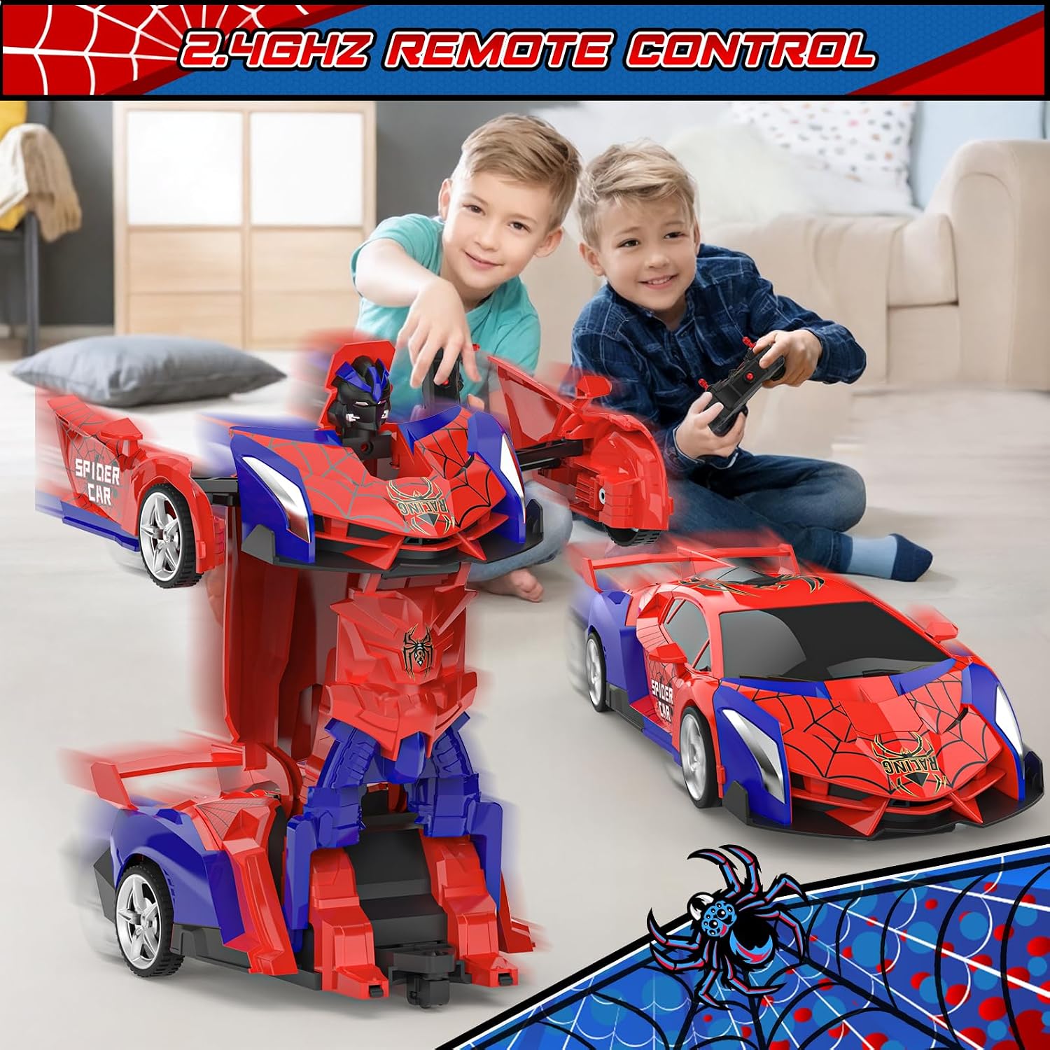 Detalle de BLUEJAY NO.515 Transforming RC Car, 1:18 Scale, 360° Rotation