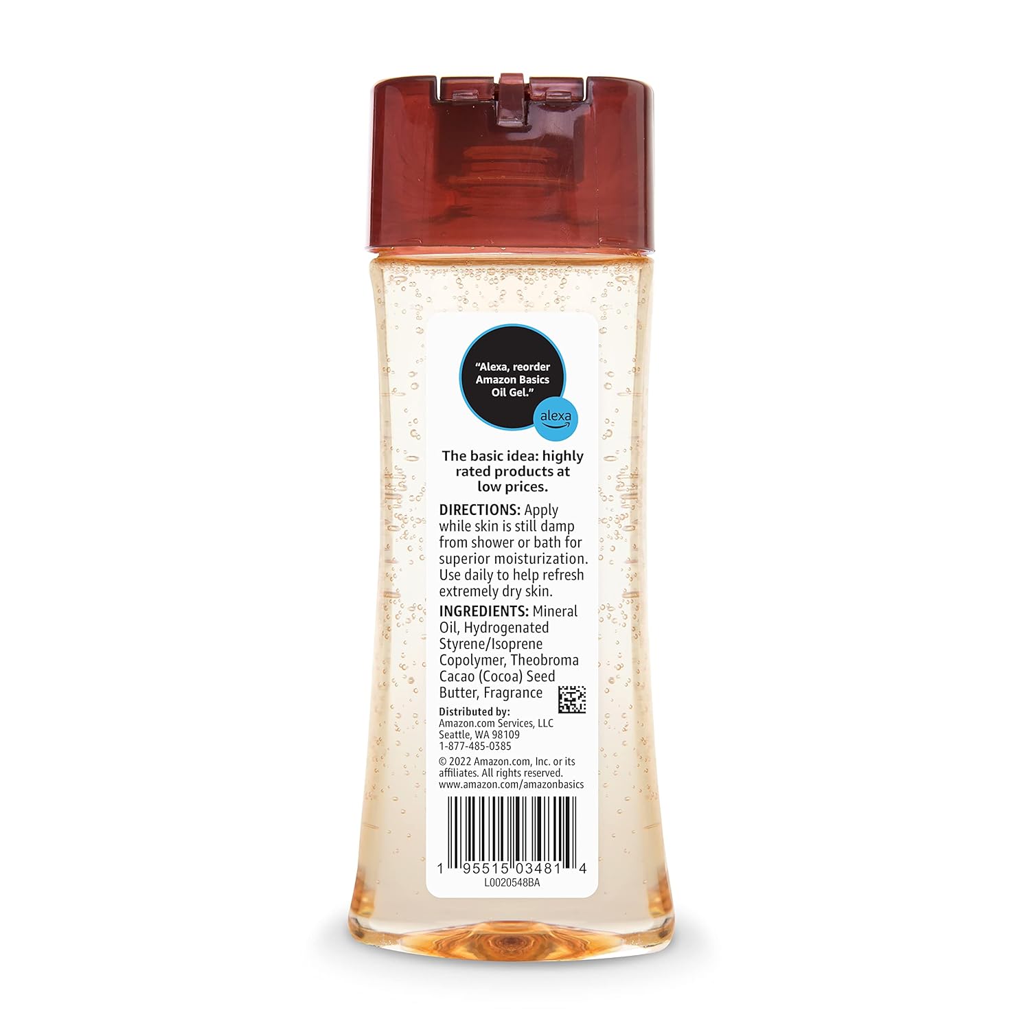 Thumbnail 2 de Amazon Basics Body Oil Gel with Cocoa Butter (6.8 fl oz) — 4-Pack