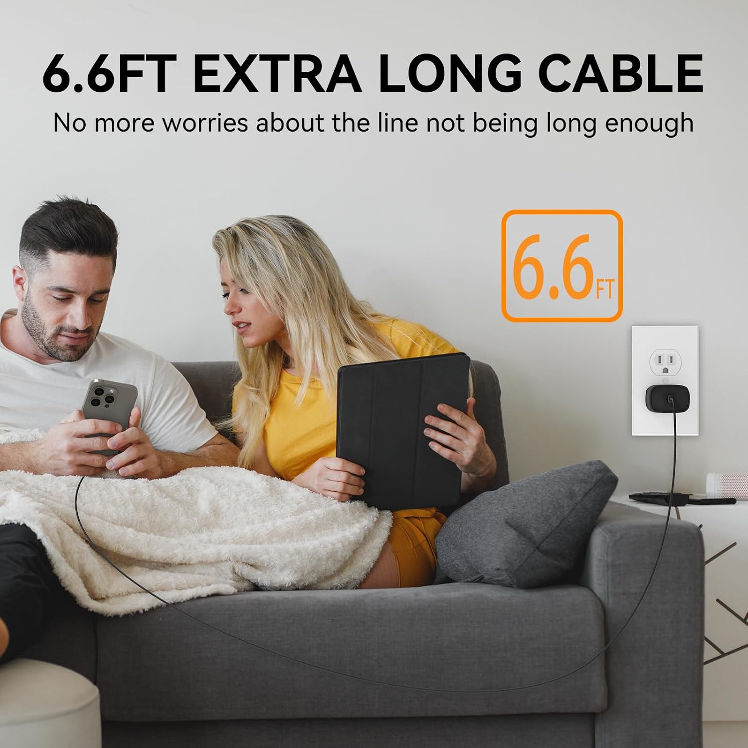 Thumbnail 6 de Phone 17, 16, 15 Pro Charger Fast Charging — 20W USB-C Charger with 10ft Cable (2-Pack)