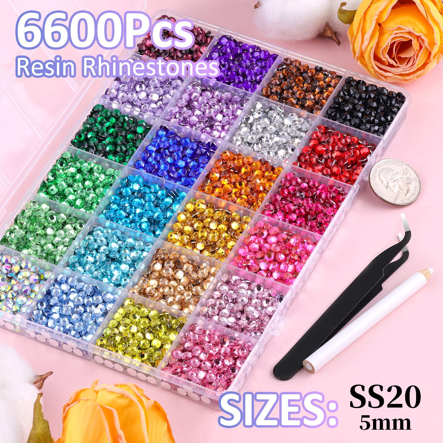 Thumbnail 1 de Resin Rhinestones 5mm
