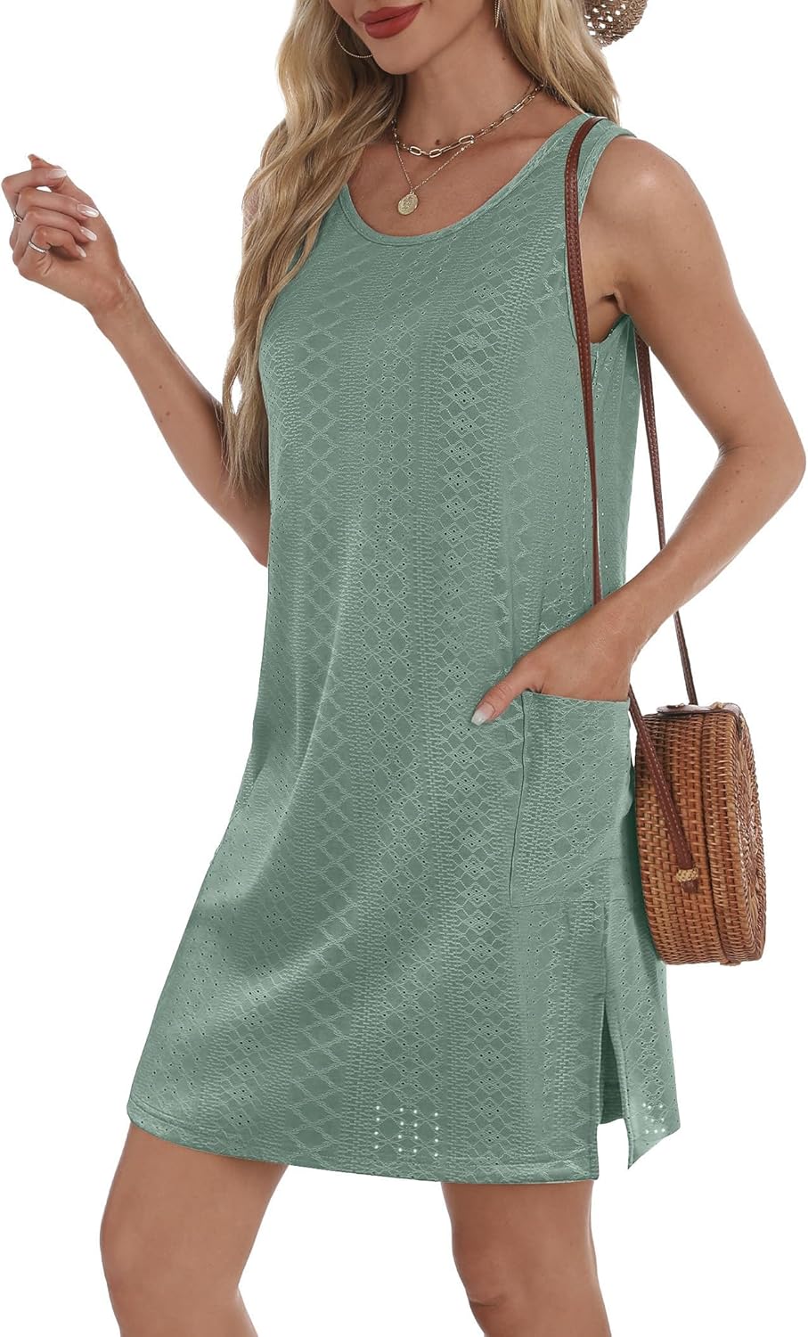 Detalle de BKRIVE Coverup Tank Dress with Pockets
