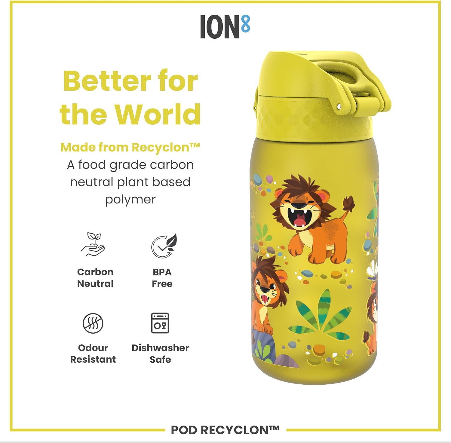 Thumbnail 4 de Ion8 Kids Water Bottle (350 ml) – Leak‑proof, easy open, and carbon neutral