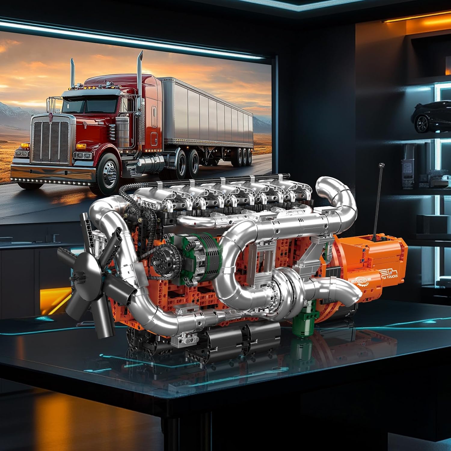 Thumbnail 3 de Mould King 10200 Technik LKW-Motor – Klemmbaustein-Modell mit 3.236 Teilen (ab 14 Jahren)