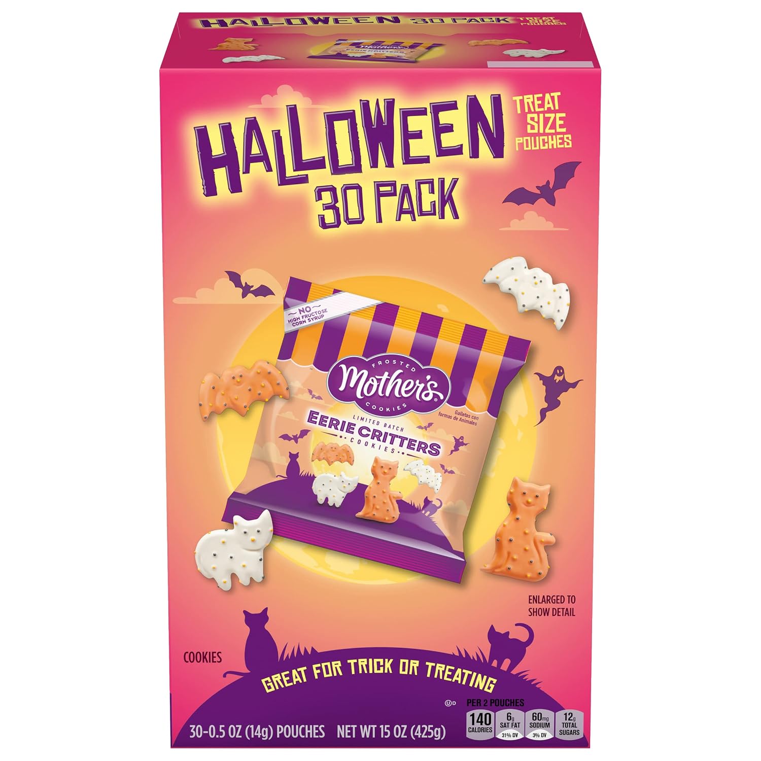 Thumbnail 3 de Mother's SUVELAM Eerie Critters Halloween Cookies, 30 Wrapped 0.5 oz Bags