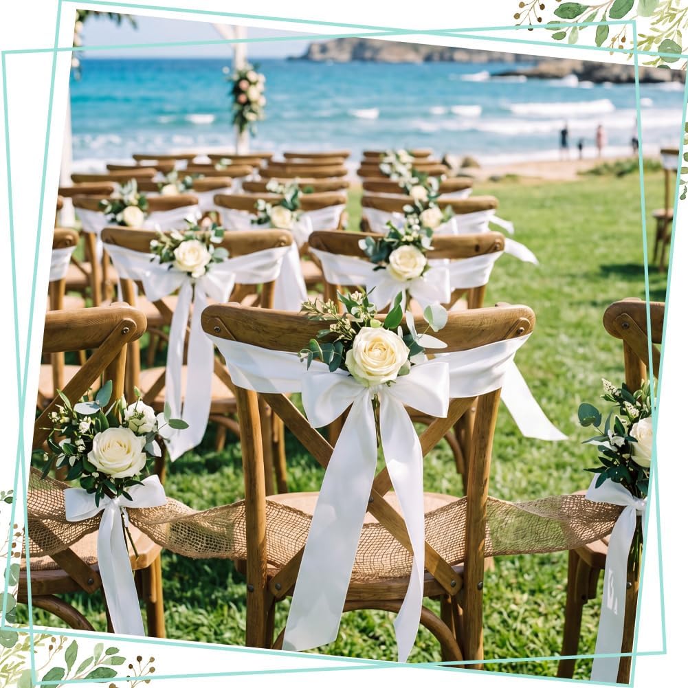 Detalle de Tenn Well Geschenkband Weiß 50 mm x 22 m – Satinband zum Basteln, Verpacken und Hochzeit