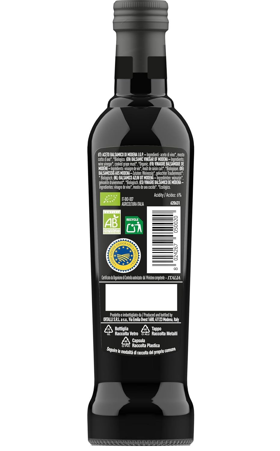 Thumbnail 1 de Ortalli Bio Aceto Balsamico di Modena „Casa Maranello“, 250 ml – niedrigere Dichte, ohne Farbstoffe & Konservierungsmittel