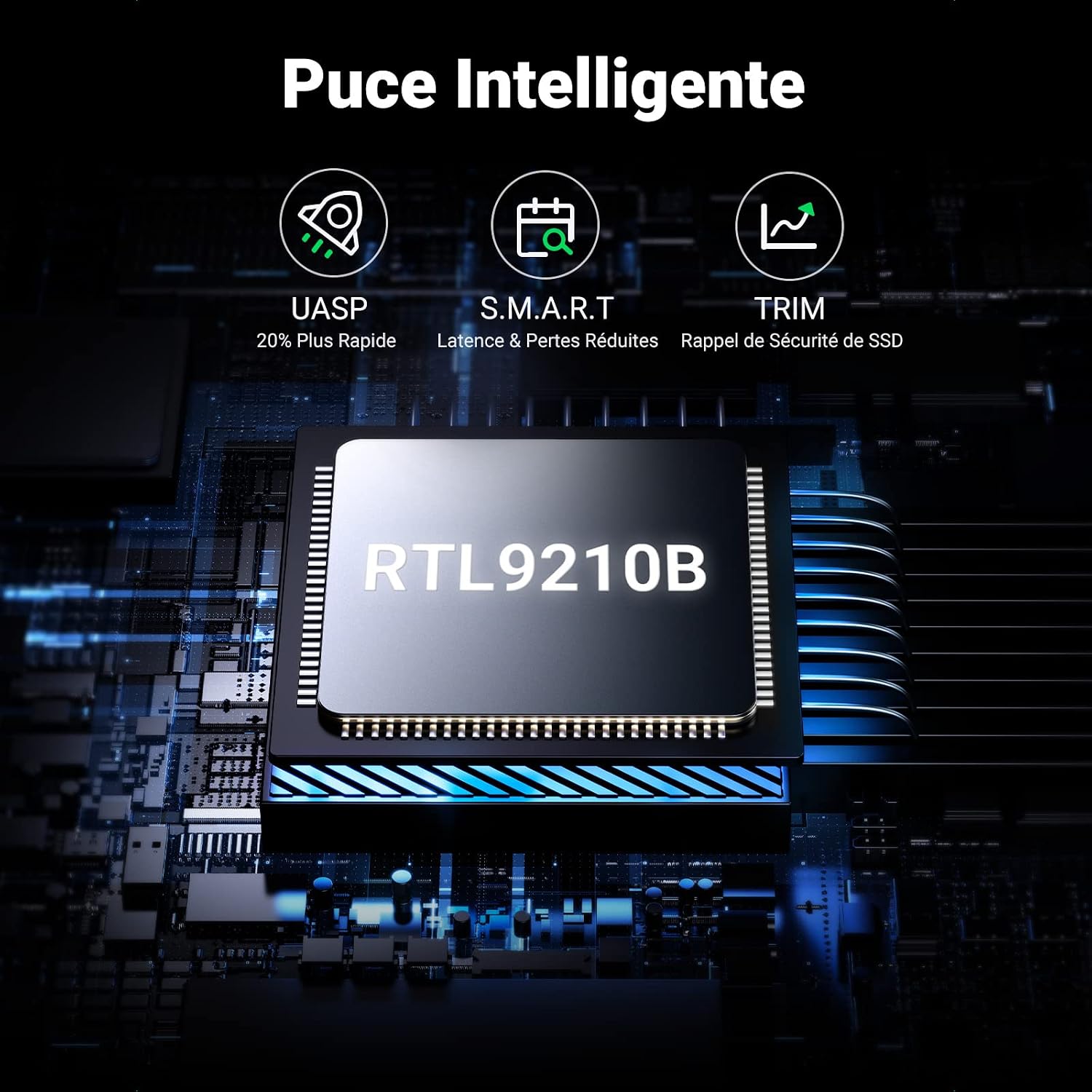 Detalle 1 de UGREEN boîtier M.2 SSD NVMe 10 Gbps