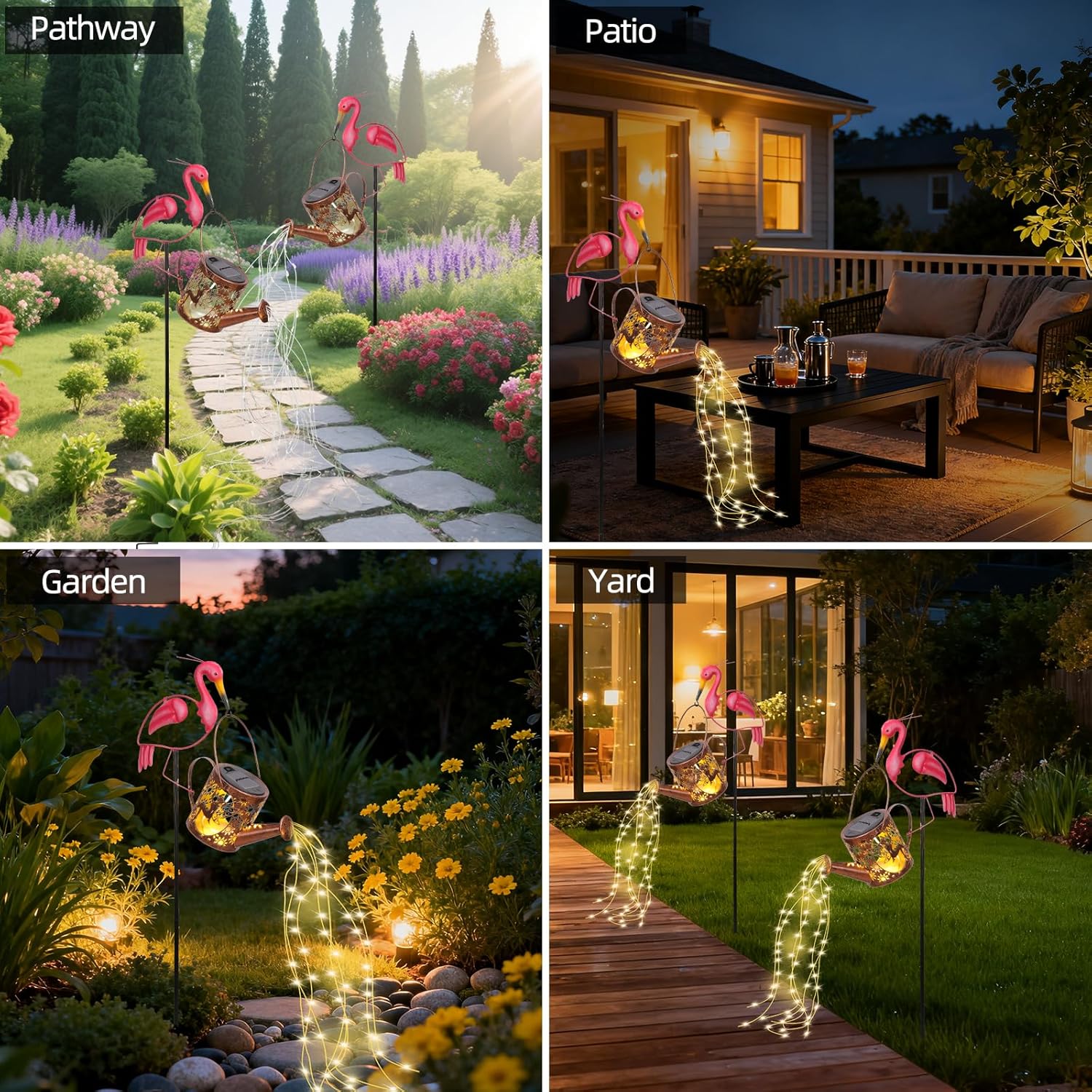 Thumbnail 5 de Tremdwoto Solar Watering Can Lights (Flamingo) – Outdoor Solar Garden Decor With Auto Night Sensor