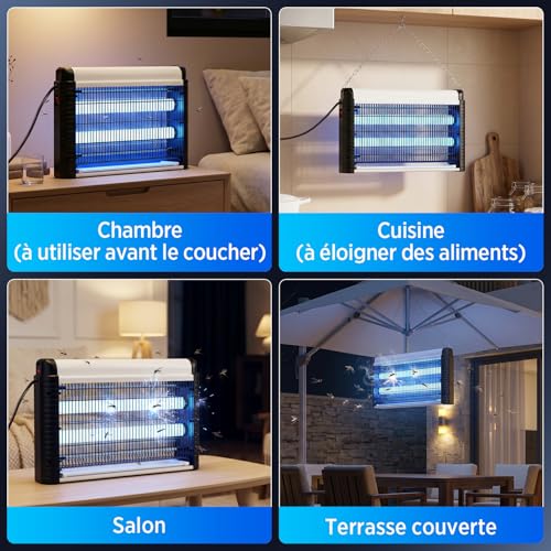 Thumbnail 6 de AOKKR Tue Mouche Électrique 35W 4000V — Lampe UV puissante pour intérieur jusqu’à 80 m²
