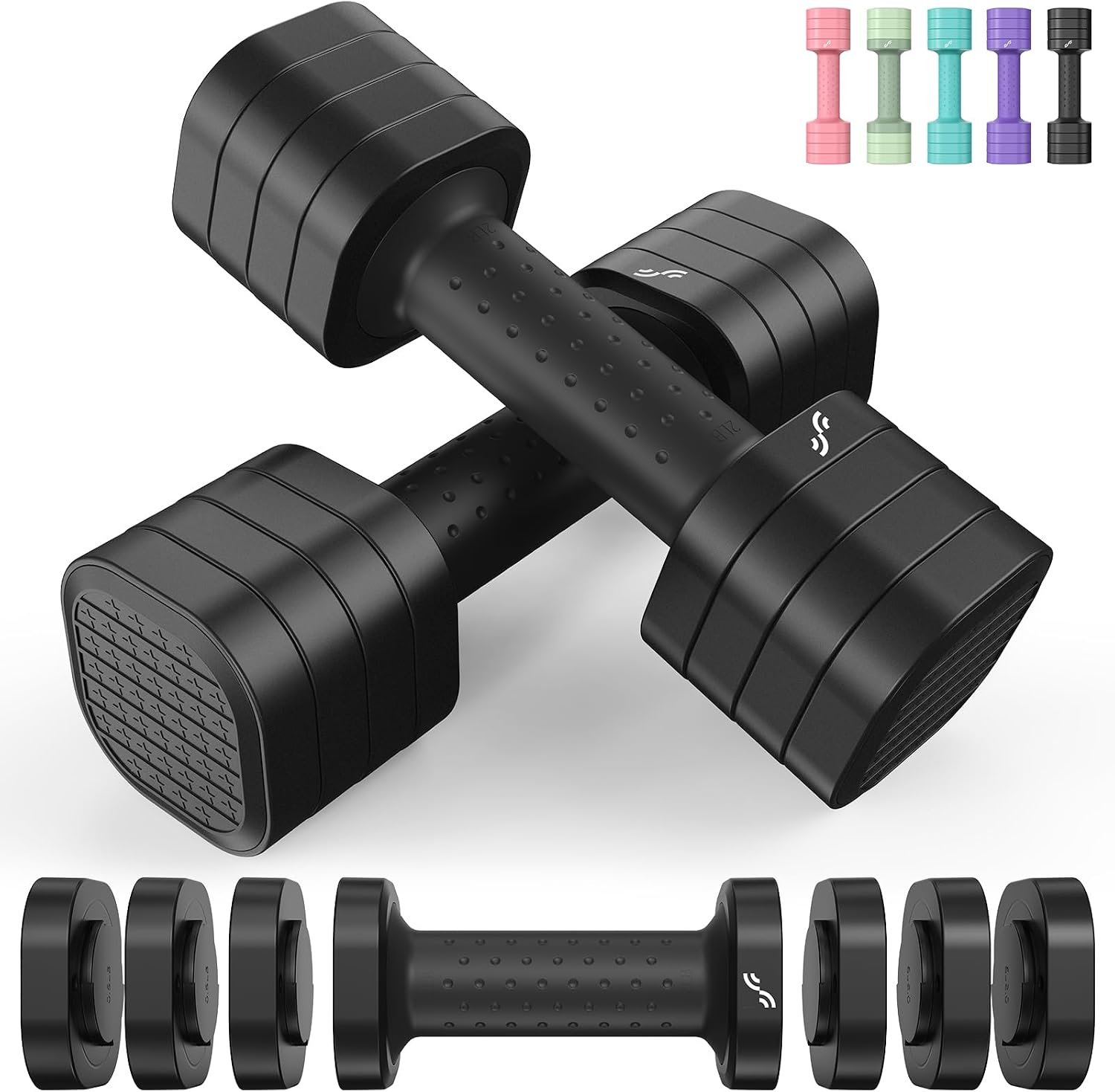 Detalle de Sportneer Verstellbare Hanteln Frauen Set – 2er Kurzhantel-Set
