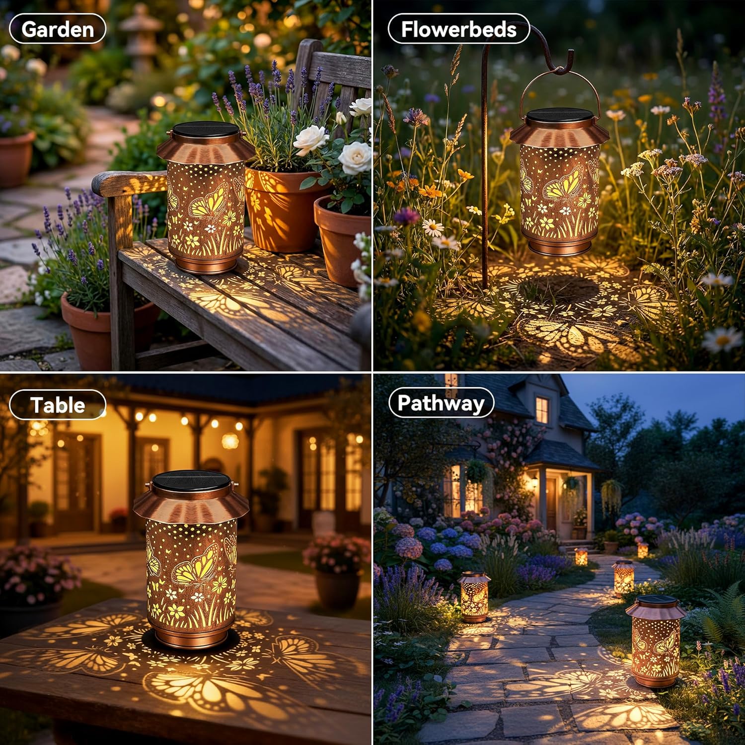 Thumbnail 2 de 2 Pack Solar Butterfly Garden Lights