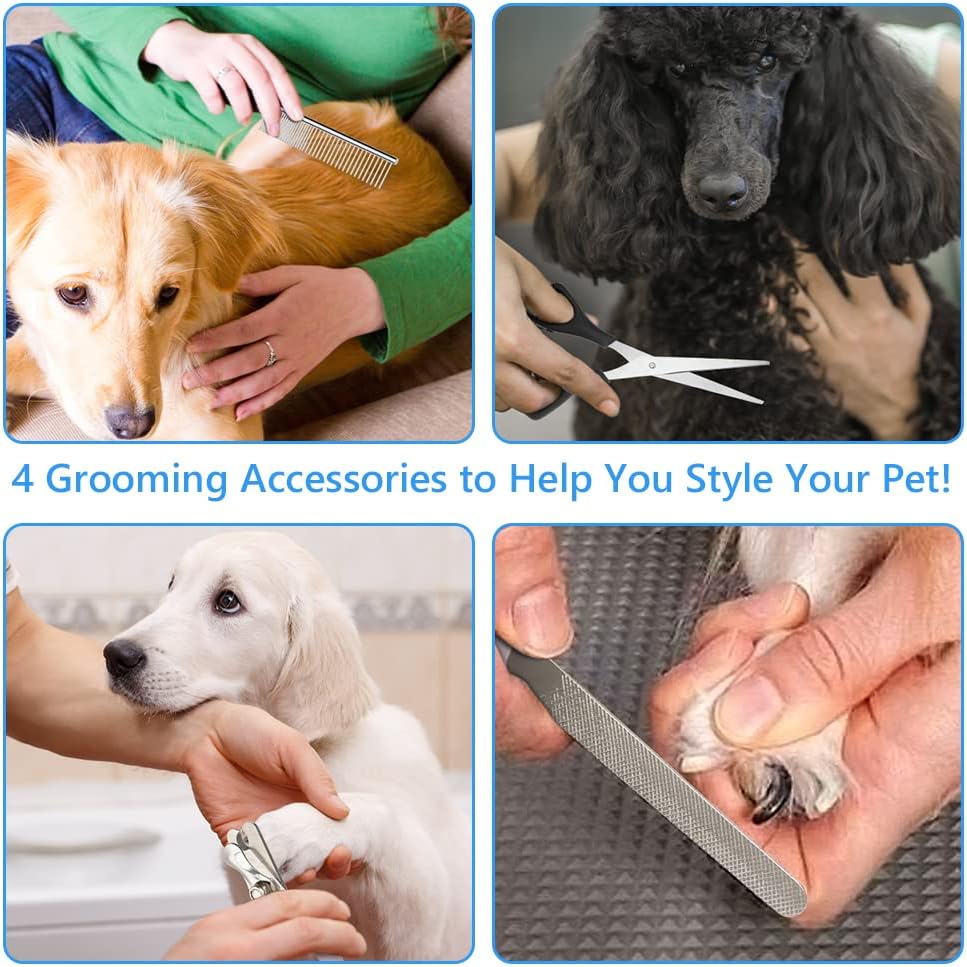 Thumbnail 6 de VSSHE Tosatrice per Animali Domestici — Tosatrice elettrica ricaricabile con 4 distanze di taglio e Display LCD