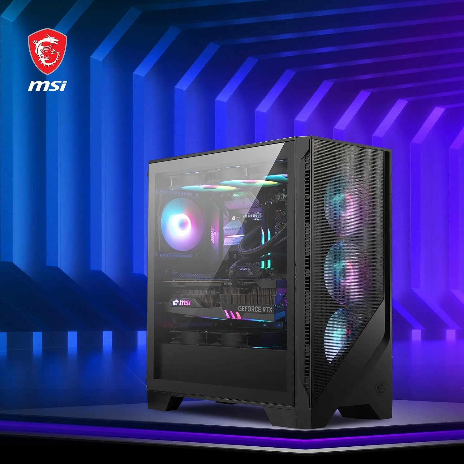 Thumbnail 6 de MSI MAG Forge 320R Airflow : boîtier PC moyen tour ATX pensé pour le refroidissement et les GPU RTX 40