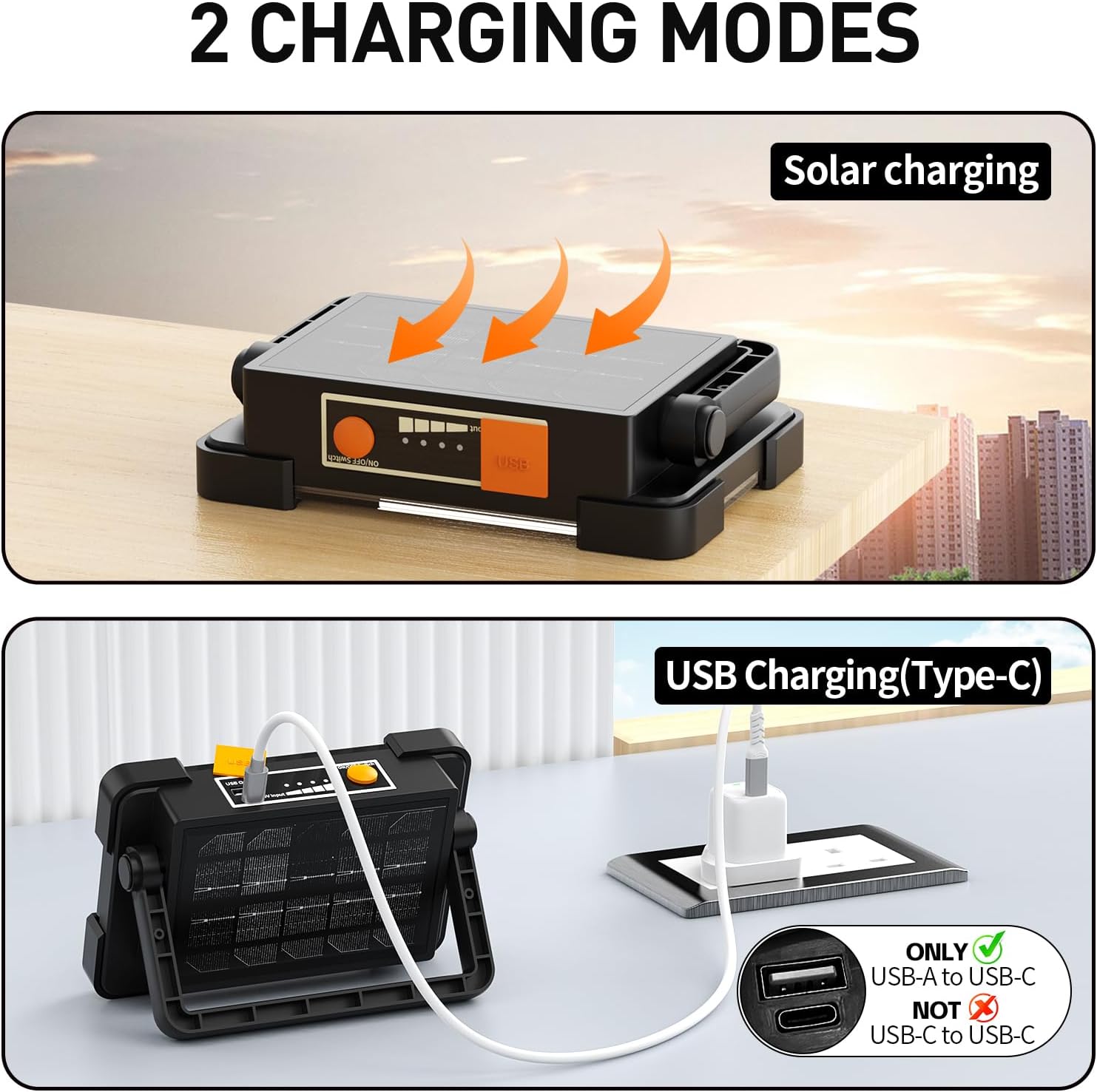 Detalle 2 de OHAYORI Faro LED Ricaricabile 6000 mAh