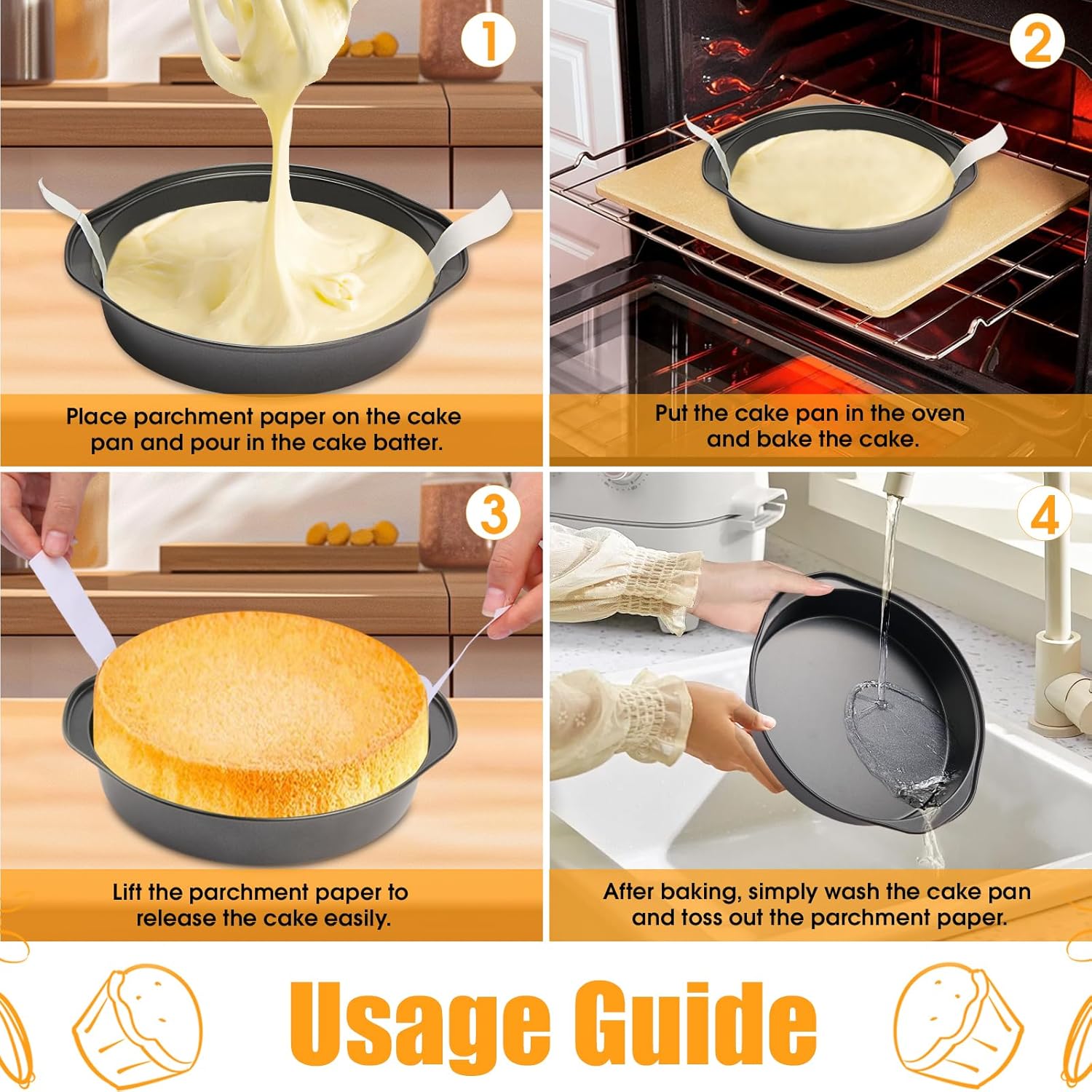 Thumbnail 4 de tutikuki 8" Round Cake Pan 3pcs 🎂