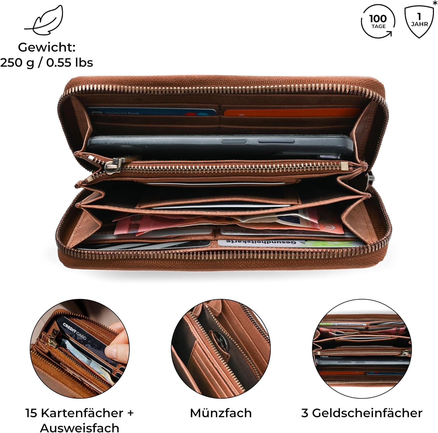 Thumbnail 4 de Berliner Bags Lyon Geldbörse Braun