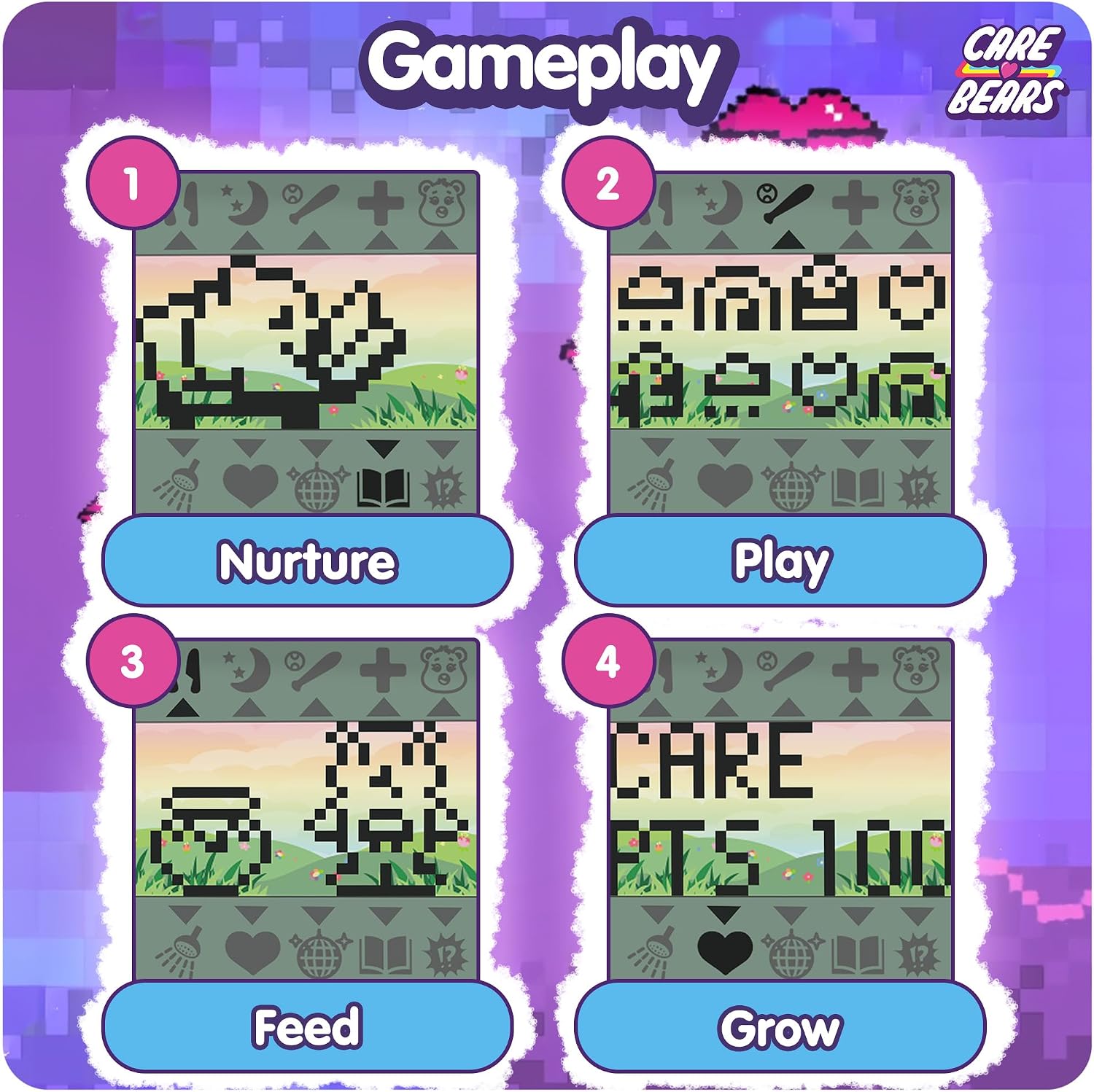Detalle de Care Bears Digital Pet – Share Bear cyber pet with care features (1.4” screen)