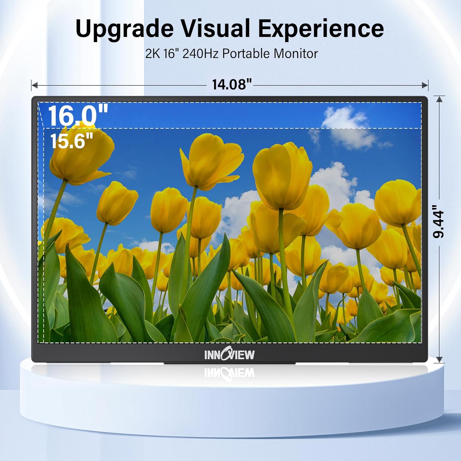 Detalle de InnoView 16" Portable Monitor (2K 2560x1600, 240Hz) with Type-C and HDMI