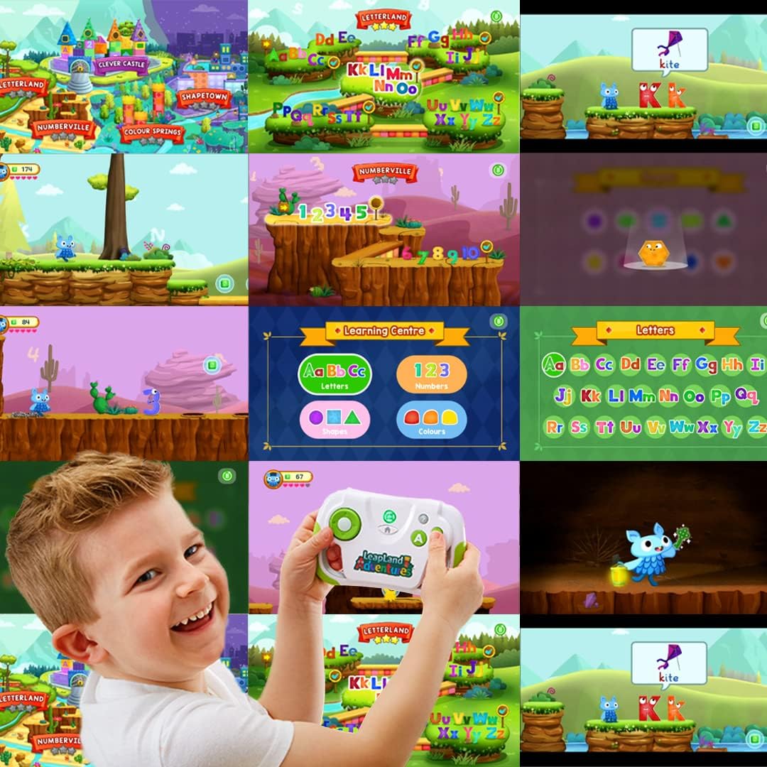 Detalle 2 de LeapFrog LeapLand Adventures kids game console with 150+ learning activities (3 years+)