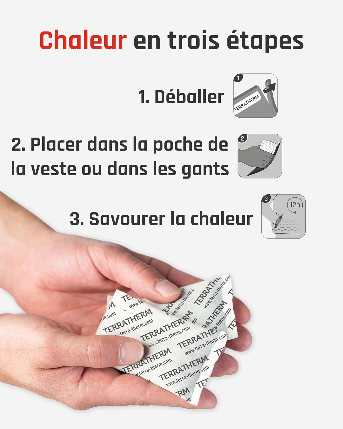 Detalle de TerraTherm Chauffe-mains nomade 12 h