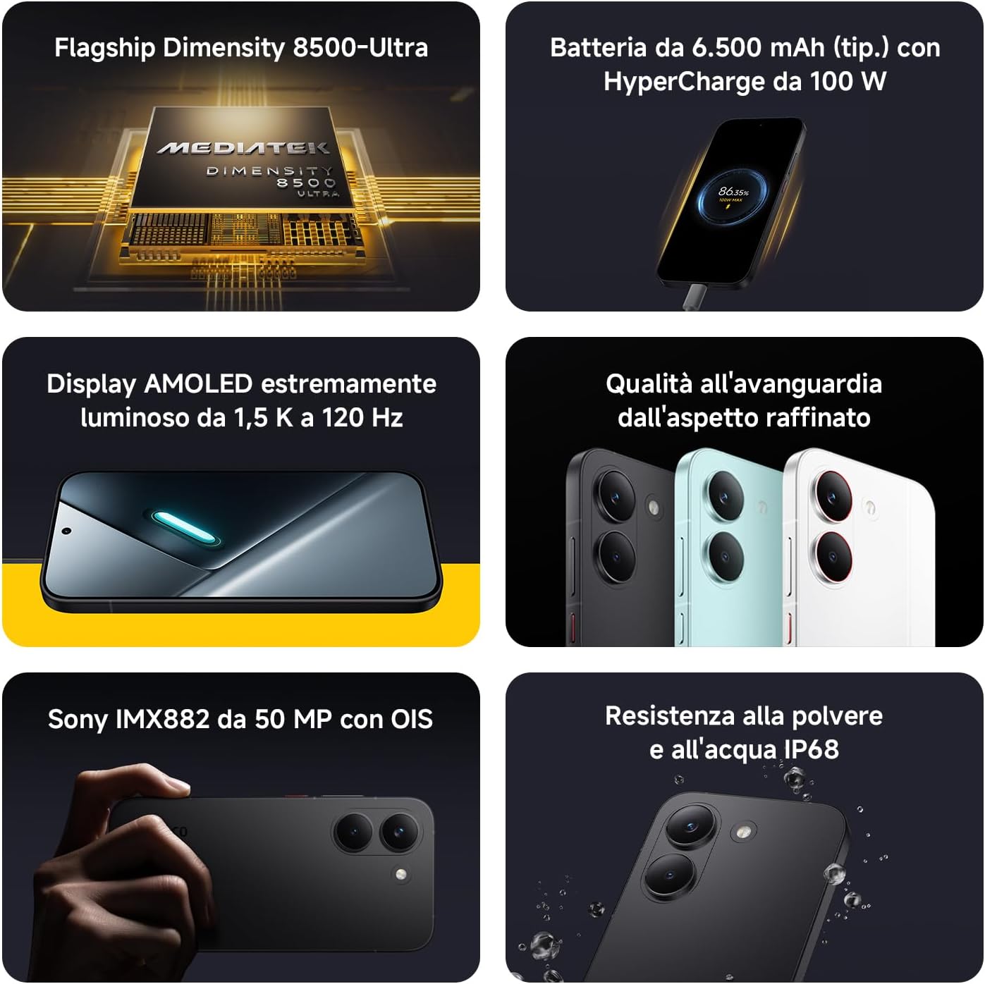 Detalle de Xiaomi POCO X8 Pro 8+512GB, 6500 mAh