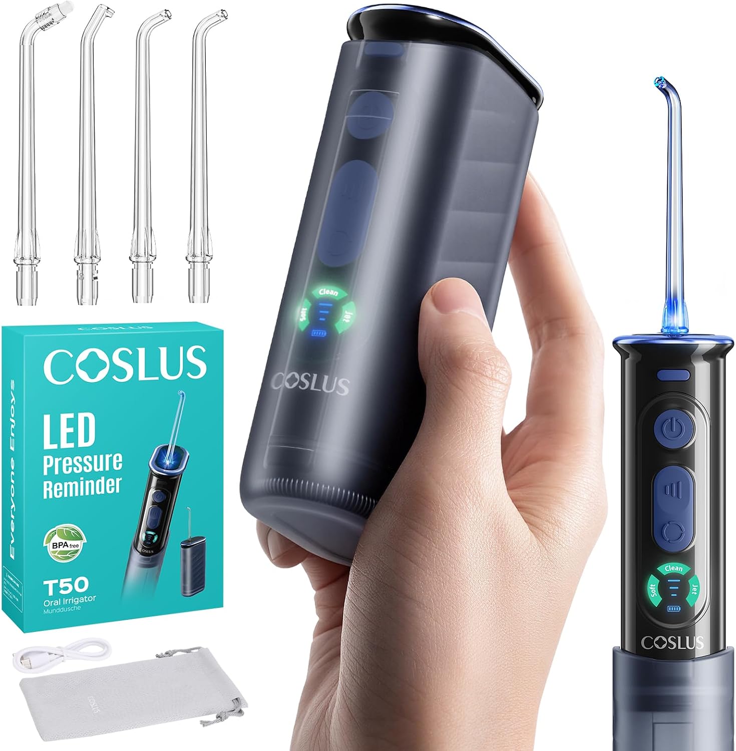 COSLUS T50 Portable Water Flosser for Travel