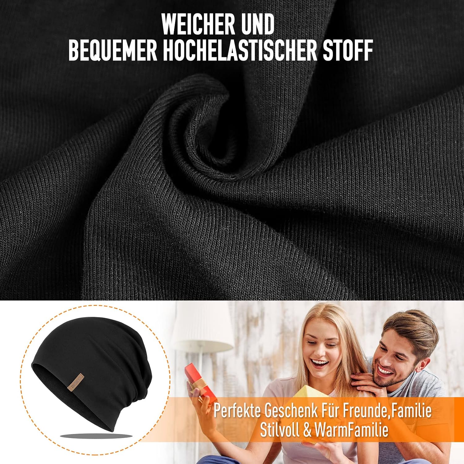 Thumbnail 3 de Mütze Slouch Beanie Baumwolle Unisex