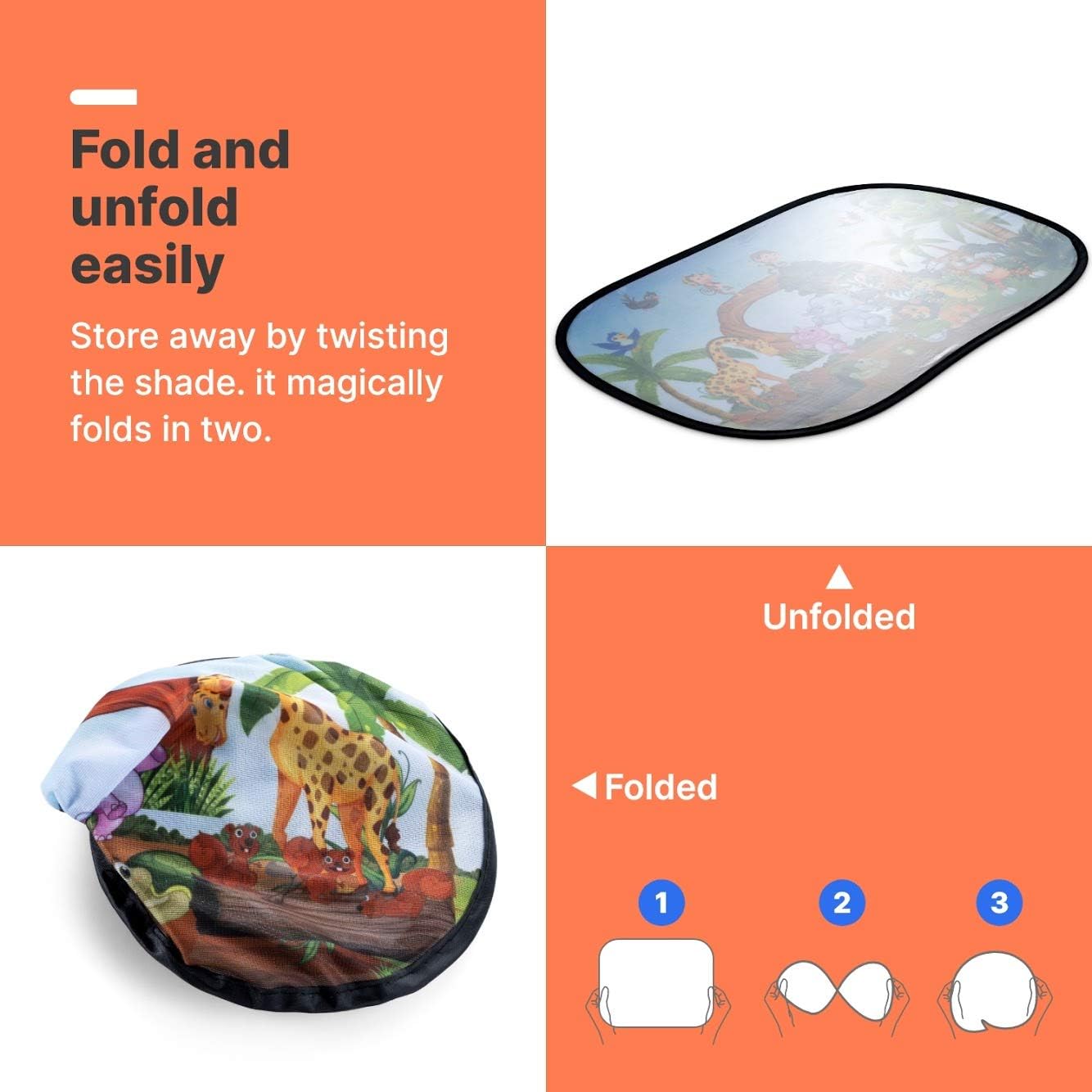 Thumbnail 6 de Karids Car Sun Shade 48x30cm 2 Pack
