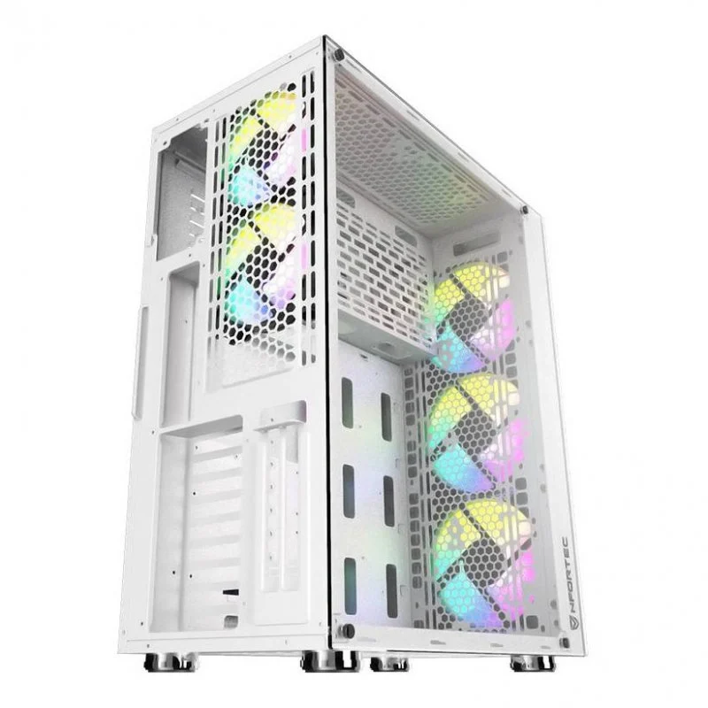 Thumbnail 1 de nfortec Aqueronte Cristal Templado USB 3.0 ARGB Blanca (torre gaming)