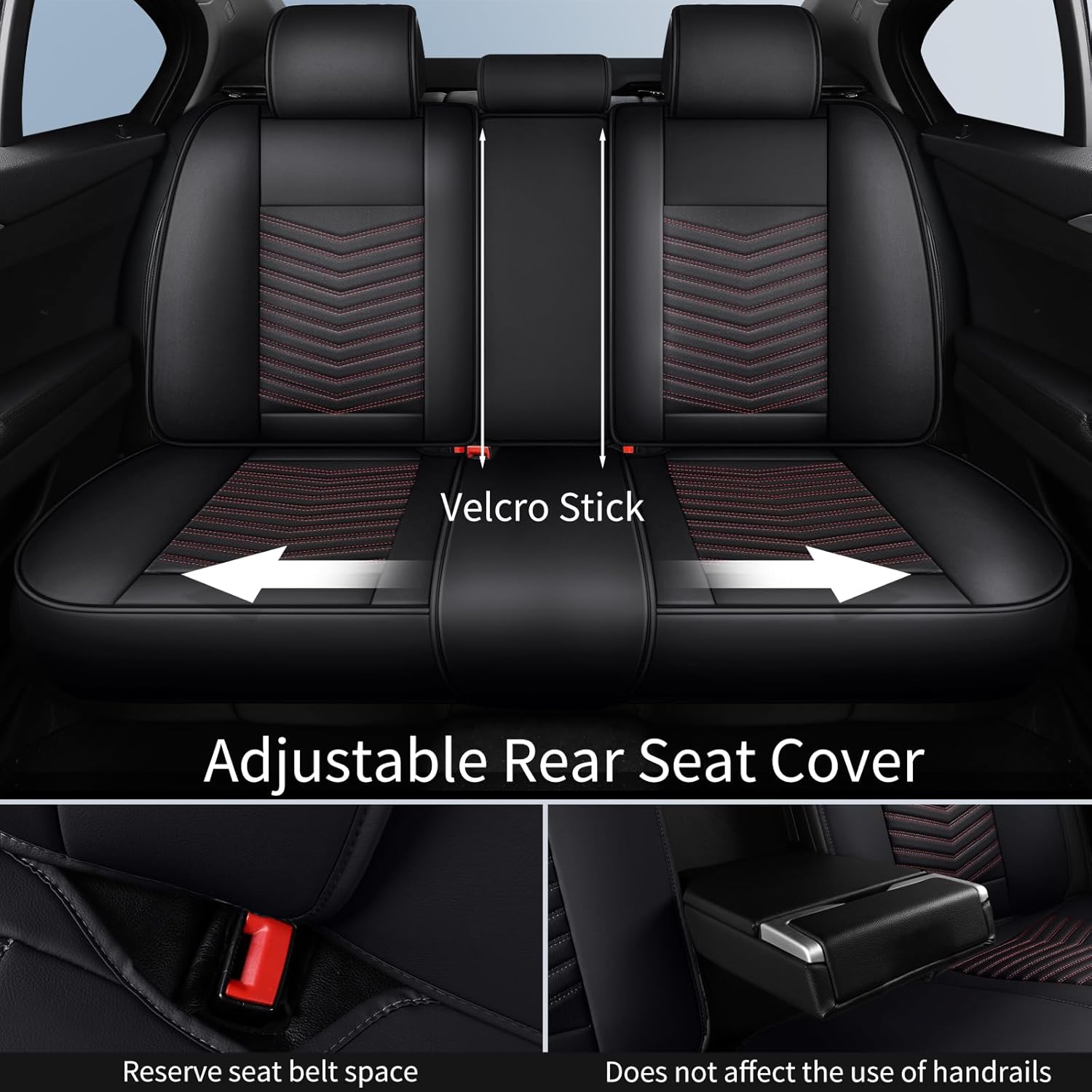 Thumbnail 4 de HChengkikz Nappa Leather Car Seat Covers Full Set — Waterproof, Airbag Compatible, Universal Fit